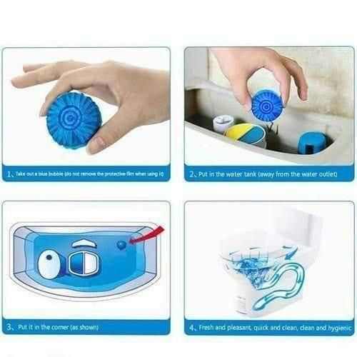 Toilet Cleaning Tablet-Toilet Deodorizer Bathroom Cleaner Tablet Pack of 5 & Get Extra 5 pack Free